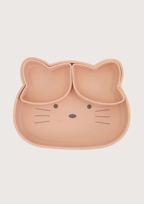 Imagen 2 del producto Plato gato con base antideslizante rosado