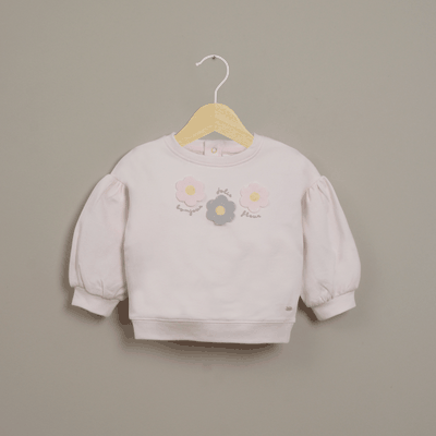 Polerón rosado con bordado de niña