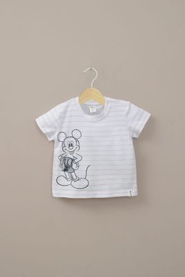 Polera a rayas blanca disney de niño