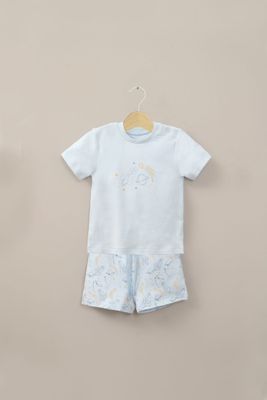 Pijama de 2 piezas off white de niño