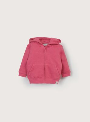 Polerón canguro fucsia para niña, suave y cómodo