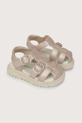 Sandalia hebillas rosada de niña