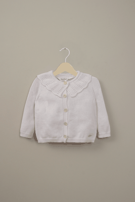 Chaleco lila de bebé niña