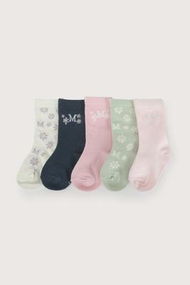 Pack de 5 calcetines disney rosado niña