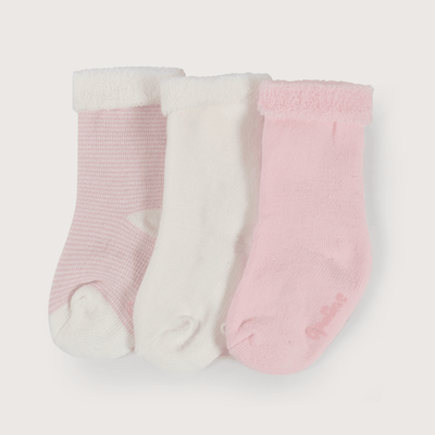 Pack de 3 calcetines rosado de bebe