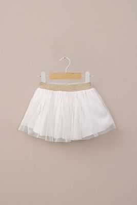 Falda de tull blanca de niña