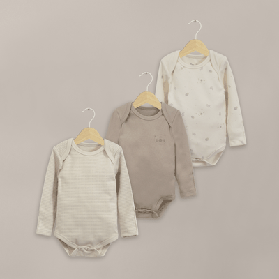 Tripack bodies manga larga ositos de bebé niño