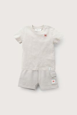 Imagen 2 del producto Conjunto polera y short beige de niño