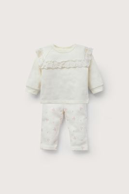 Imagen 2 del producto Conjunto buzo blanco de bebé niña