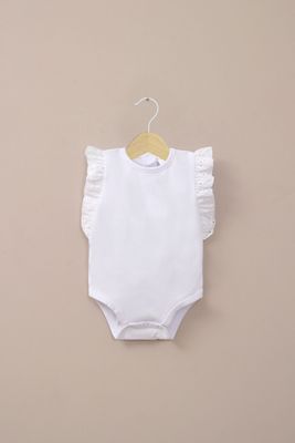 Body vuelos blanco de bebé niña