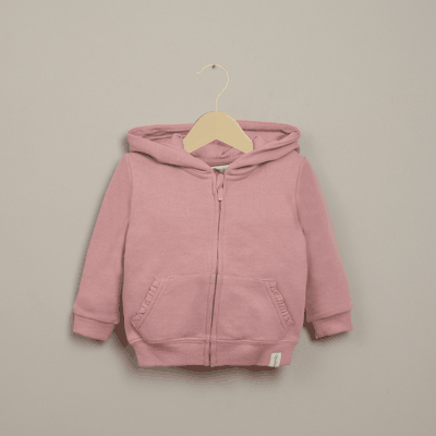 Polerón con gorro rosado de niña