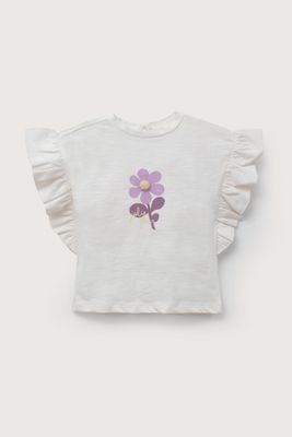 Imagen 2 del producto Polera manga corta crema de niña