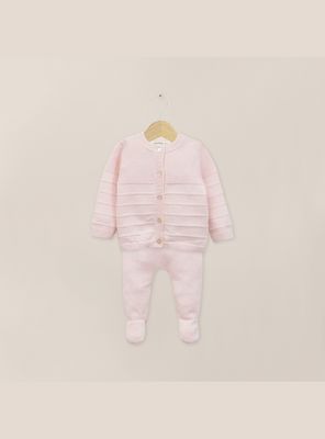 Imagen 1 del producto Conjunto Tejido Bebe Niña Rosado