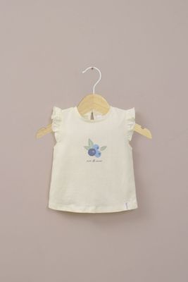 Polera manga corta amarilla de niña