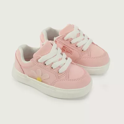 Zapatilla flor rosada de niña