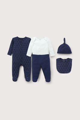 Imagen 2 del producto Conjunto 5 piezas azul con lineas de bebé niño