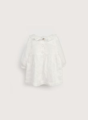 Imagen 2 del producto Vestido blanco para niña: algodón con detalles