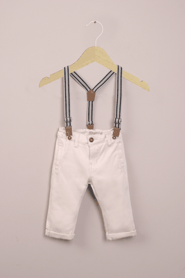 Imagen 1 del producto Pantalón con suspensores beige de niño