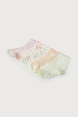 Imagen 2 del producto Pack de 5 calcetines rosado niña