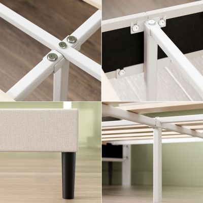 Imagen 2 del producto Base de Cama Premium Zinus  1P 90x190x30cm Piper Respaldo