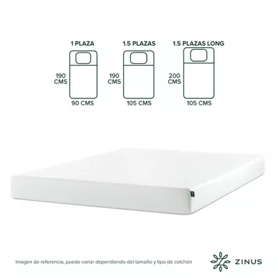 Imagen 2 del producto Colchón Zinus 2 Plazas 150x190x15cm Espuma Alivia Presión