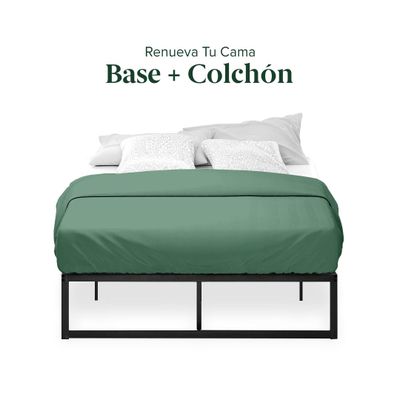 Imagen 2 del producto Cama Abel Zinus Colchón Espuma 1.5 Plazas Long 25cms