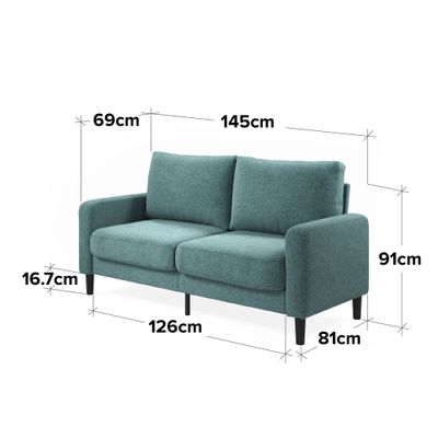 Imagen 2 del producto Sofá Colton Zinus 2 cuerpos verde