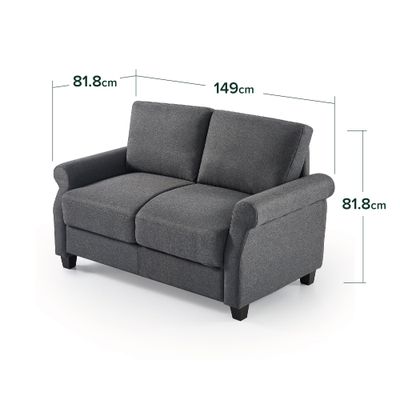 Imagen 2 del producto Sofá Zinus Josh 2 cuerpos Gris Oscuro