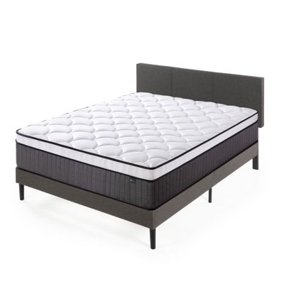 Cama Cambril c/respaldo Zinus Resortes Pocket 2Plazas 30cms