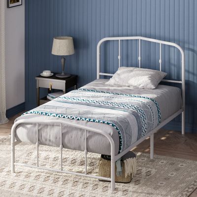 Imagen 2 del producto Base cama metal blanca HEIDI Zinus 1P 90x190x30cm respaldo