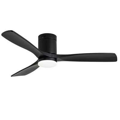 Ventilador de Terraza Anwo Vento Illuminato de Madera Color Negro ZVTM-B-L