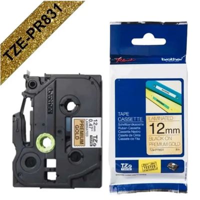 Imagen 2 del producto Cinta adhesiva Brother Negro sobre dorado 8m