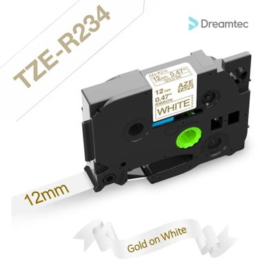 Imagen 2 del producto Cinta de raso Brother Dorado sobre blanco 4m