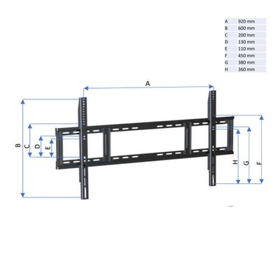 Imagen 2 del producto SOPORTE FIJO MURO DEMCO VESA  55""- 98“
