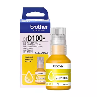 Botella De Tinta Brother BTD100 Amarillo