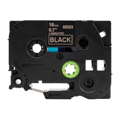 Imagen 2 del producto Etiquetas TZE-344 18MM Oro sobre negro