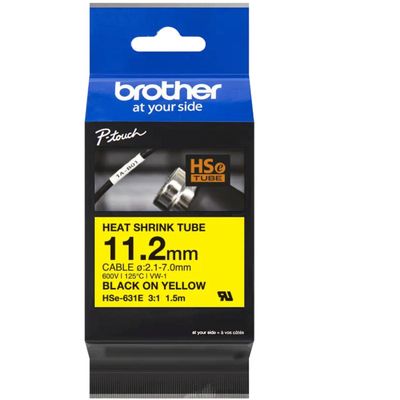 ETIQUETA BROTHER 12MM TUBO NEGRO SOBRE AMA