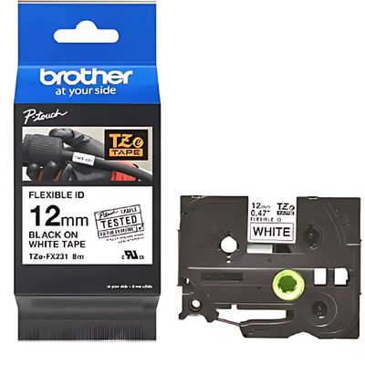 Imagen 2 del producto ETIQUETA BROTHER 12MM TURBO NEGRO SOBRE BLANCO