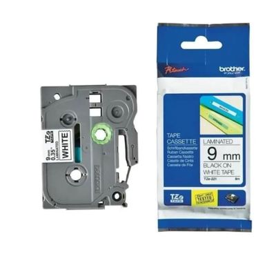 CINTA ADHESIVA BROTHER NEGRO SOBRE BLANCO