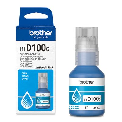 Botella de tinta Brother BTD100M Cian Ultra Rendimiento