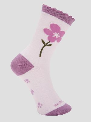 Calcetin Algodón Niña C St Flower Morado