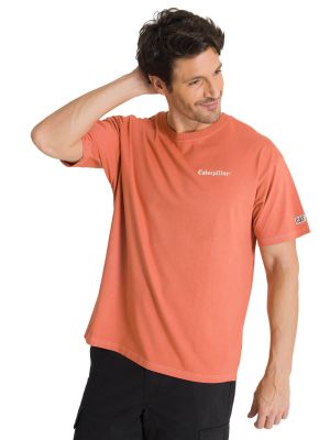 Polera Casual Hombre Heavyweight Relaxed Terracota