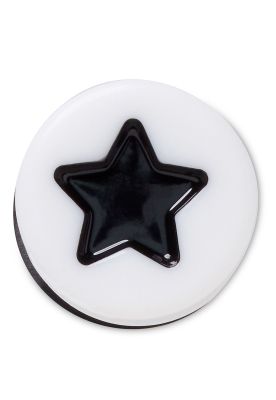Jibbitz Crocs Estrella Negra 3d Blanco