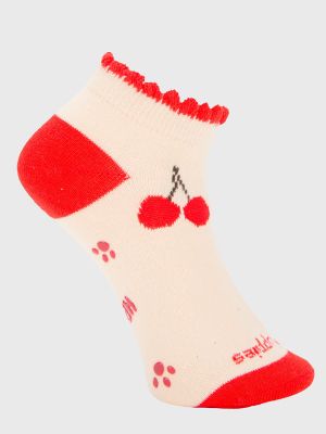 Calcetin Algodón Niña Ped St Cherry Beige