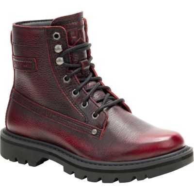 Botín de Cuero Colorado Grader Mujer Rojo