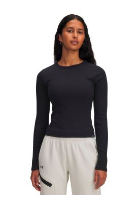Polera M/L Lifestyle para mujer Rival Rib negro