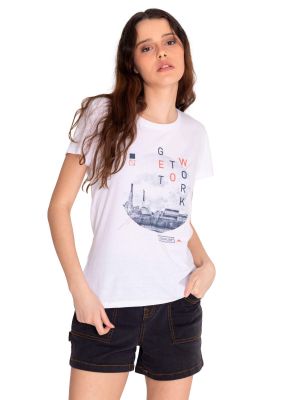 Imagen 2 del producto Polera Manga Corta Mujer Crew Graphic Tee 2 Blanco