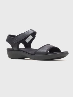 Sandalia Cuero Negro Mujer Dorri Qtr Strap