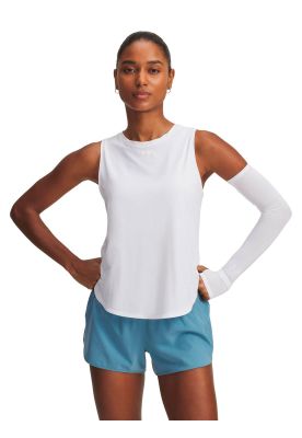Polera sin mangas Running  mujer Launch Elite blanco