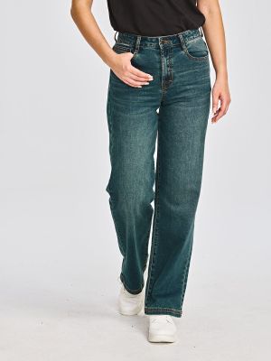 Jeans Mujer Triblend Stretch Denim Wide Leg Azul